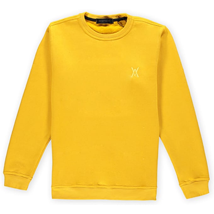 ASPACT Ton Sur Ton Logo Crewneck Bumblebee Taglia: S | Maglioni a maglia Outlet | Unisex