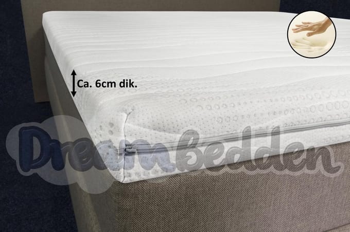 Topper 90x200 Traagschuim Nasa  6cm Dik Cool & Fresh Hoes