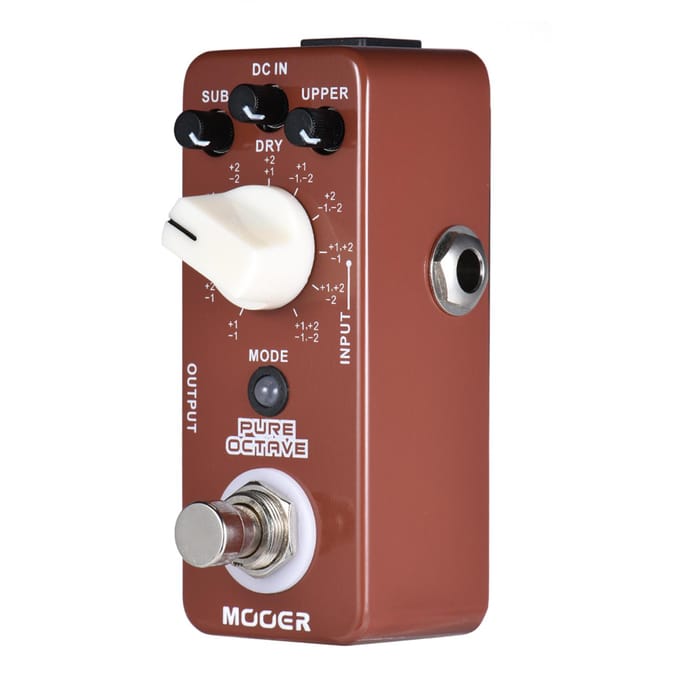 MOOER PURE OCTAVE Mini Octaaf Gitaareffectpedaal 11 Octaafmodi True Bypass Volledig metalen omhulsel brown