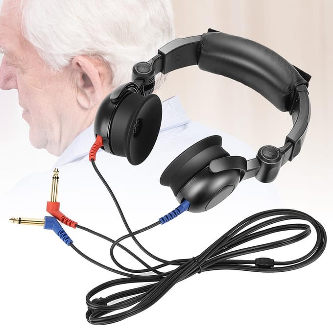 ometer ometric Hearing Screening Headphone Air Conduction ometer for Hearing Test gray