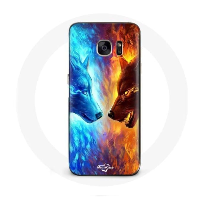 Samsung Galaxy S7 Hoesje IJswolf en Vuurwolf