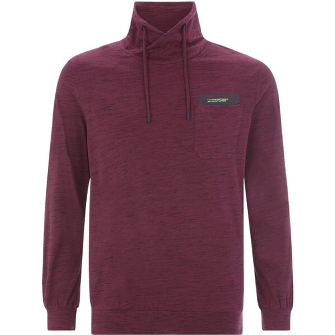 Jan Vanderstorm herren Sweatshirt - 72/74 - donkerrood - Plus Size