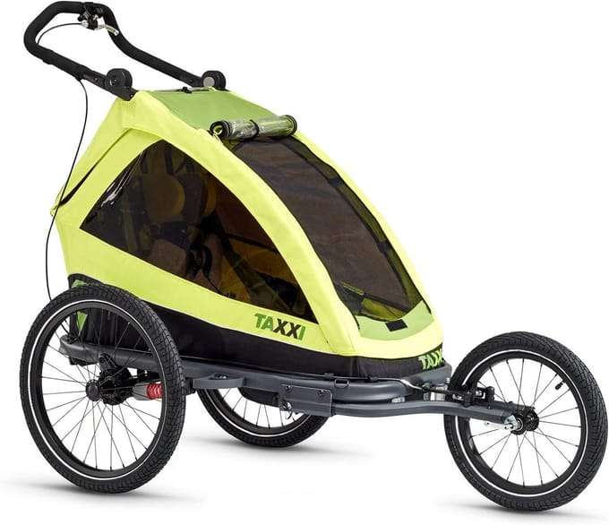 Kinderfietskar voor Eén Kind Fietskar, Buggy en Jogger in Één met Handrem