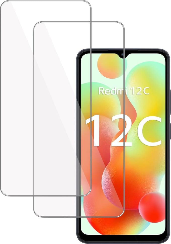 2x Screenprotector geschikt voor Xiaomi Redmi 12C Screenprotector – Gehard Glas - Proteqt+