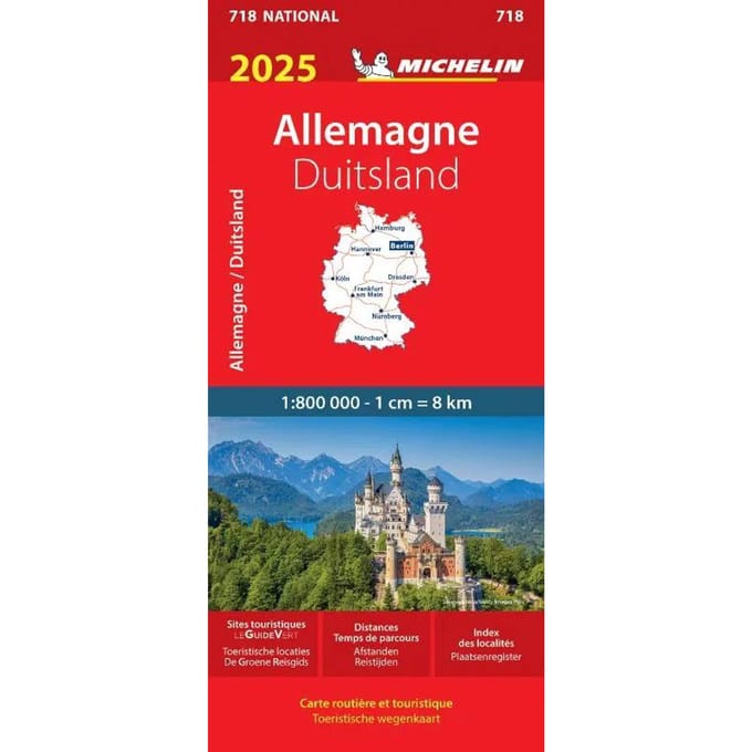 Michelin wegenkaart 718 Duitsland 2025