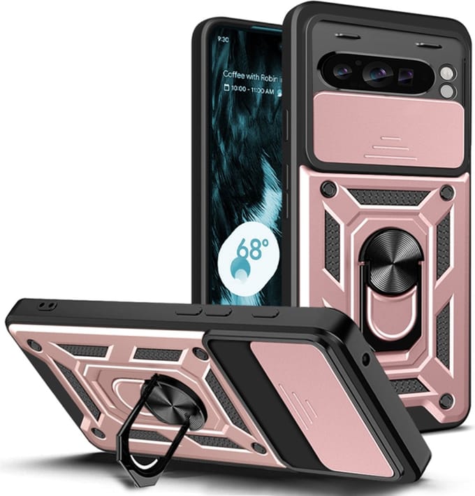 Hoesje geschikt voor Google Pixel 9 Pro XL - Techsuit Camshield Back Cover - Roségoud