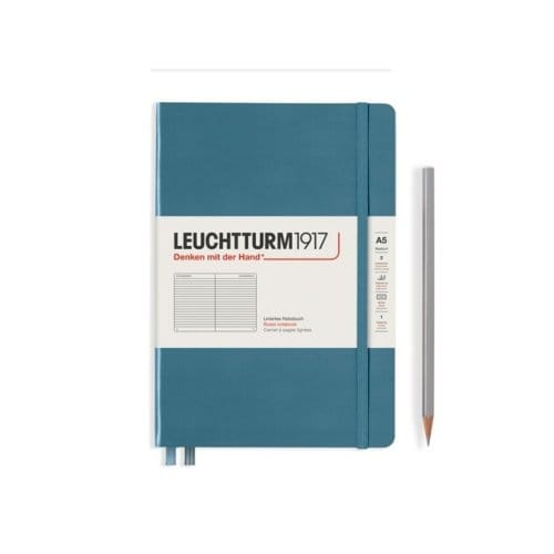 Leuchtturm1917 A5 Medium Notitieboek lined Stone Blue - Notebook - 4004117587412