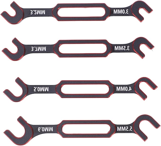 Multifunctionele Tangenset - RC Gereedschap - Model Onderhoud - Aluminiumlegering Constructie - 8 Delig - Grijs