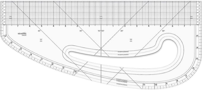 Multifunctionele Patroon Liniaal Acryl 16 inch Curve Liniaal voor Mode Ontwerp
