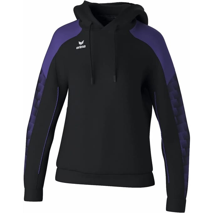 Erima Evo Star Sweatshirt Met Capuchon Dames - Zwart / Paars | Maat: 44