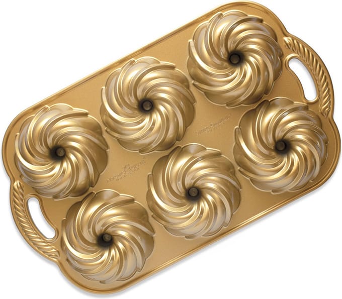 Tulband Bakvorm "Pirouette bundtlette" - Nordic Ware | Premier Gold