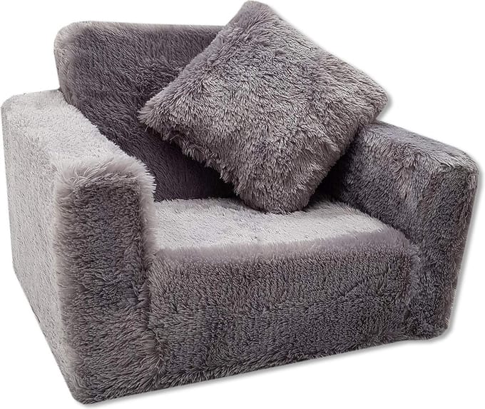 Kinderstoel mini-stoel kinderstoel relaxstoel knuffelstoel (grafiet), ergonomisch