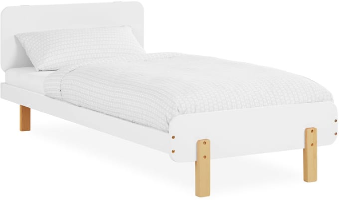 Homestyle4u Kinderbed - 90x200 cm - Houten bed - met lattenbodem - Wit