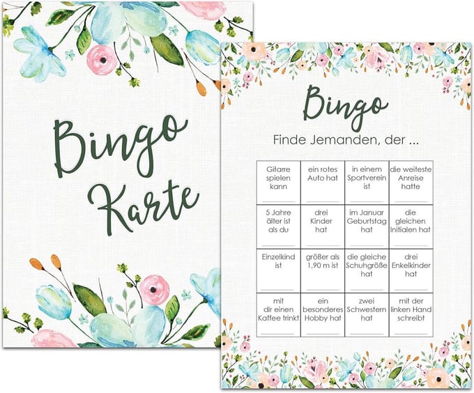 Bruiloft Bingokaarten Spel voor Gasten - 50 Stuks Feestactiviteit