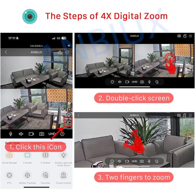 4MP Draadloze Zonnecamera Dubbele lens WiFi PTZ Camera Buiten Ingebouwde Batterij Videobewakingscamera Lange Standby-tijd iCsee 2MP Camera