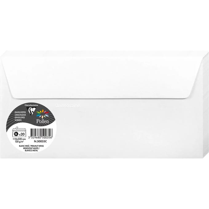 Stuifmeel van Clairefontaine enveloppe DL, parelmoerwit