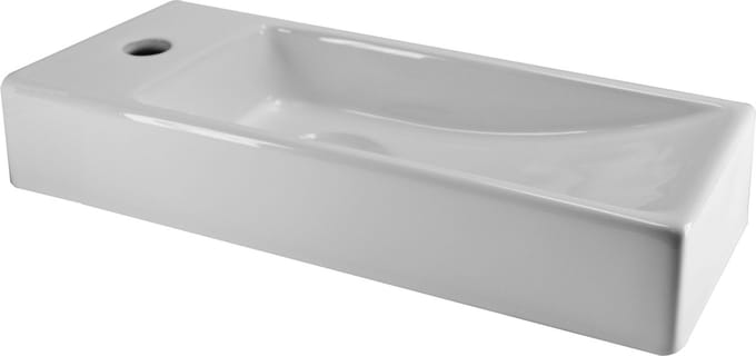 Wiesbaden Trim mini fontein links 38 x 14 x 8 cm keramiek glans wit