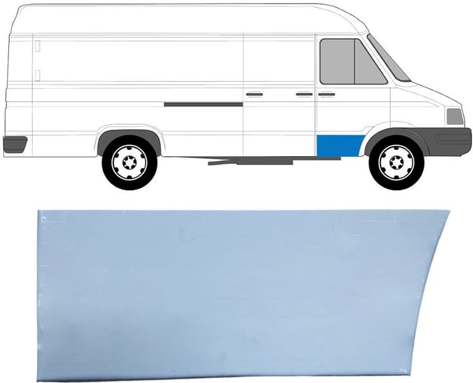Reparatiepaneel voor deur voor Iveco Daily 1990-1999 / Rechts