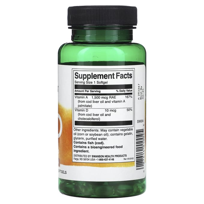 Vitamine A & D, 250 Softgels