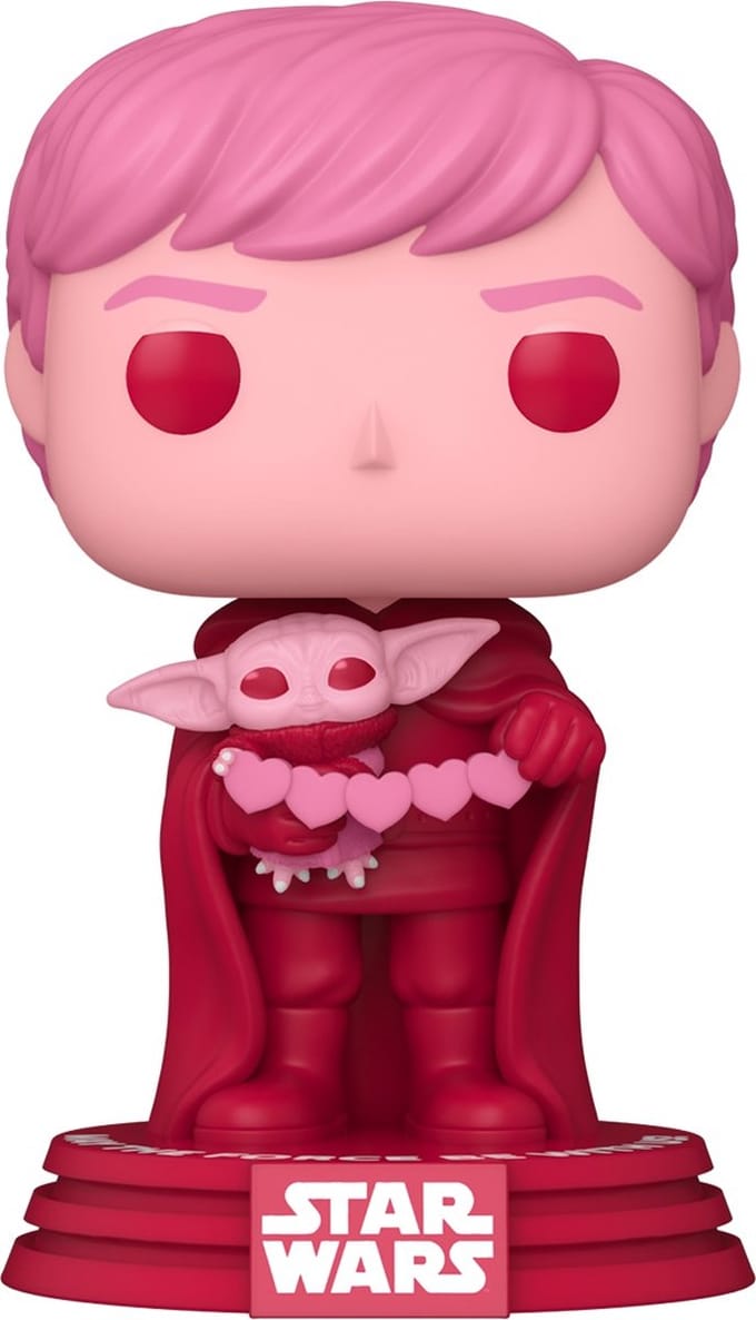Funko Star Wars Verzamelfiguur Valentines POP! Star Wars Luke & Grogu 9 cm Roze