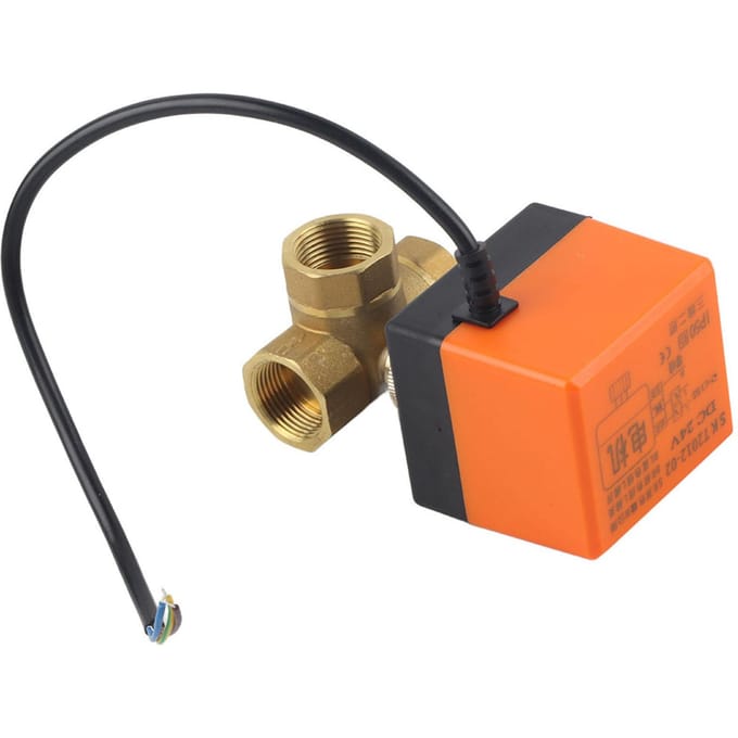 DN20 G3 4 Messing 3-weg gemotoriseerde kogel elektrische klep voor airconditioner DC24V