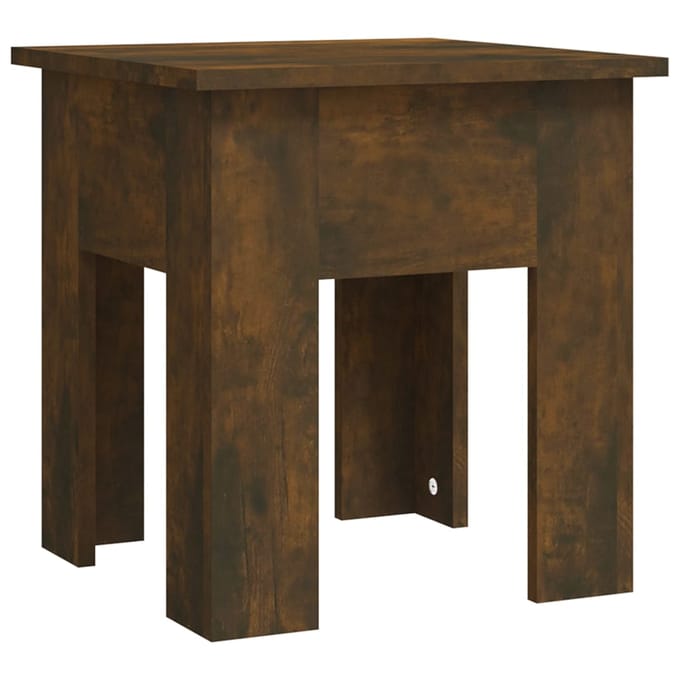 vidaXL - Salontafel - 40x40x42 - cm - bewerkt - hout - gerookt - eikenkleur