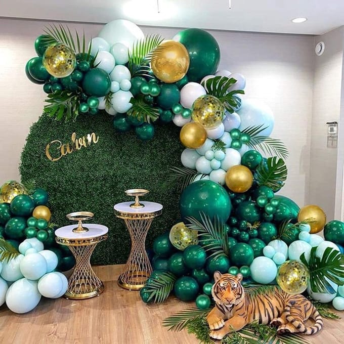 FeestmetJoep® Ballonnenboog Jungle thema - Verjaardag versiering
