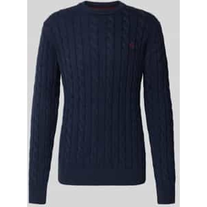 Slim fit gebreide pullover van puur katoen
