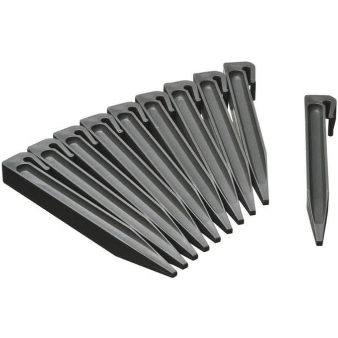 Piquets pour bordures de jardin - NATURE - Ancres en polypropylene gris - Lot de 10