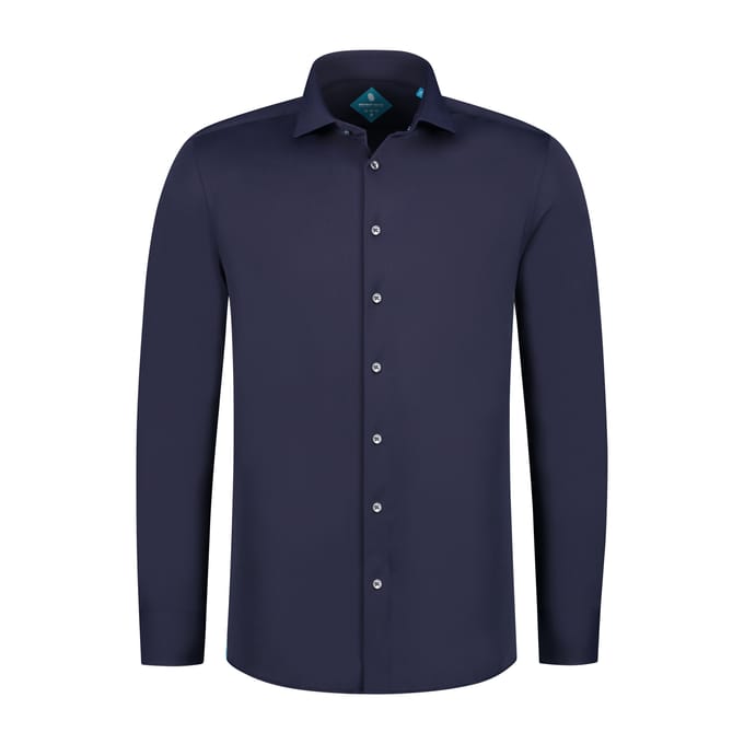 District Indigo Overhemd Pique Performance Navy   44