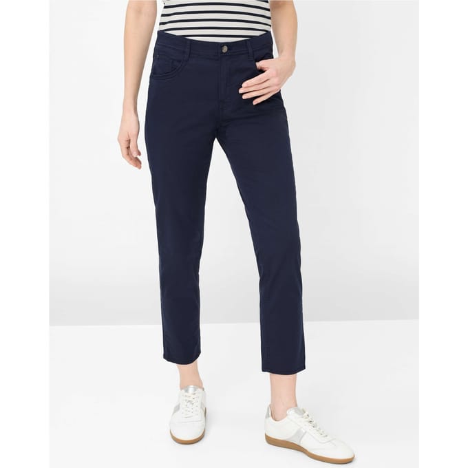 Brax Dames Broek  Style CAROLA S navy, donkerblauw, maat 48