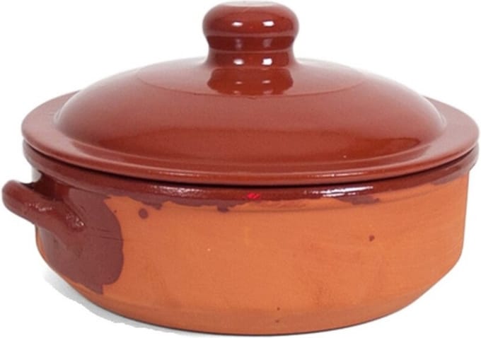 Gerimport Ovenschaal/braadpan - met deksel - Salamanca - 24 x 9 cm - 4 liter - steen