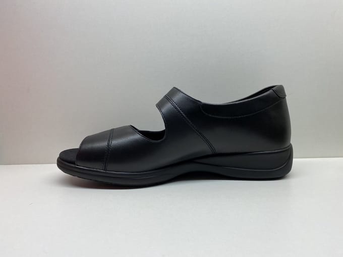Solidus -Dames -  zwart - sandalen - maat 39½