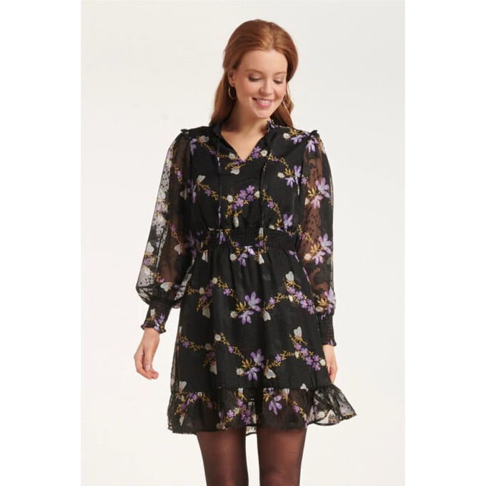 Smashed Lemon 24502 e chiffon korte jurk |