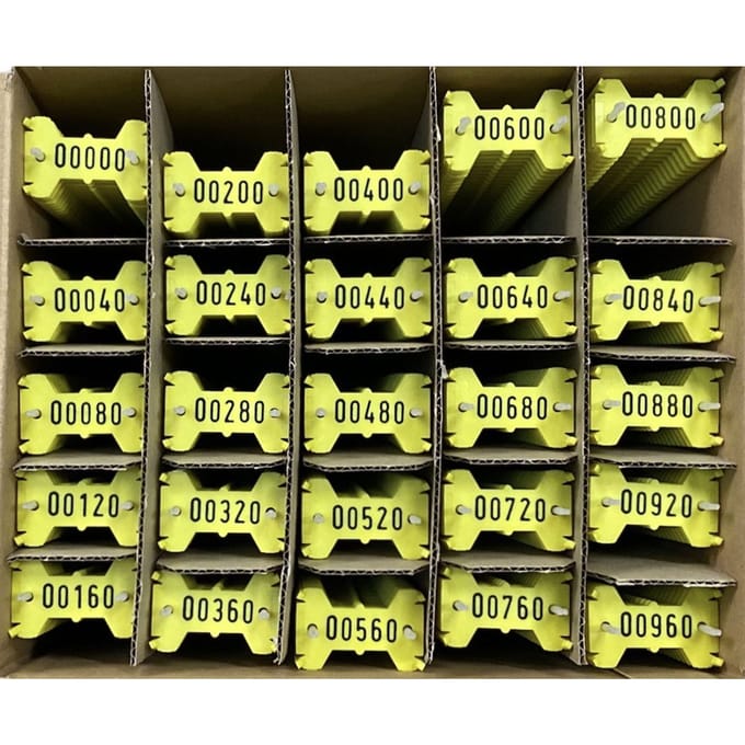 Signumat plaatjes geel zwart 0-999