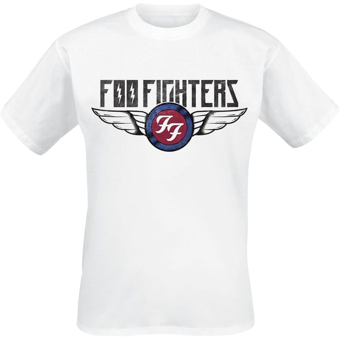 Foo Fighters T-shirt - Flash Wings - S tot XXL - voor Mannen - wit