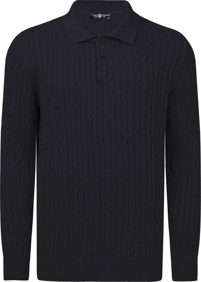Jimmy Sanders Trui - Sweater - 100% Katoen Heren Navy - M