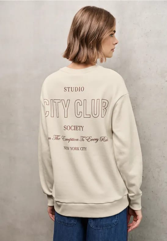 Loose Fit Sweat met rugprint
