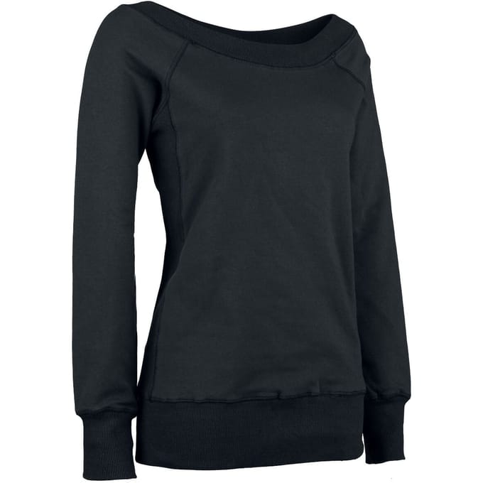 R.E.D. Rock-Engineered Design Zwarte trui met geribde boorden - Dames - M