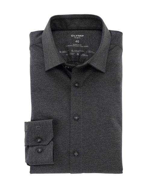 OLYMP No. Six 24/Seven Overhemd, Super Slim, Urban Kent, Antraciet
