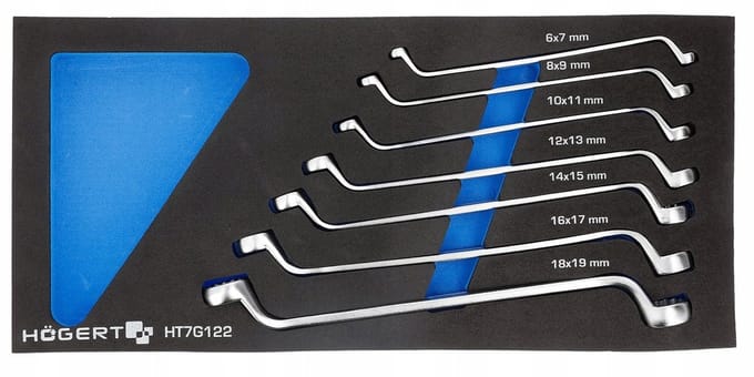 Hoegert Technik Ringsleutel Set 7 Delig 6-19mm CrV Staal