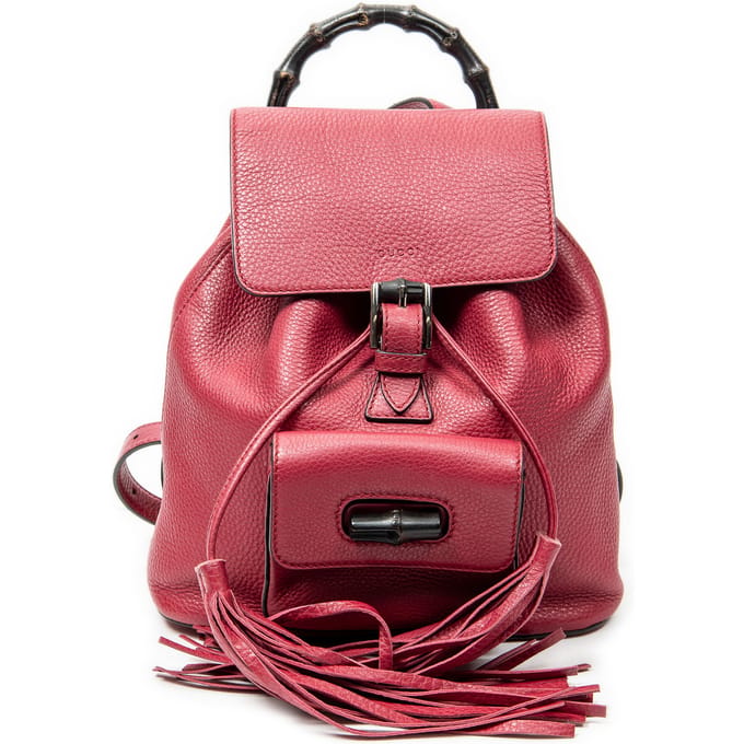 Small Bamboo Tassel Backpack   rugzak