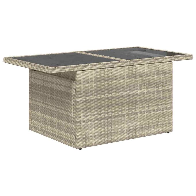 vidaXL - Tuinbank - Set - 8 - st - Lichtgrijs - [Synthetisch]: - Poly - Riet