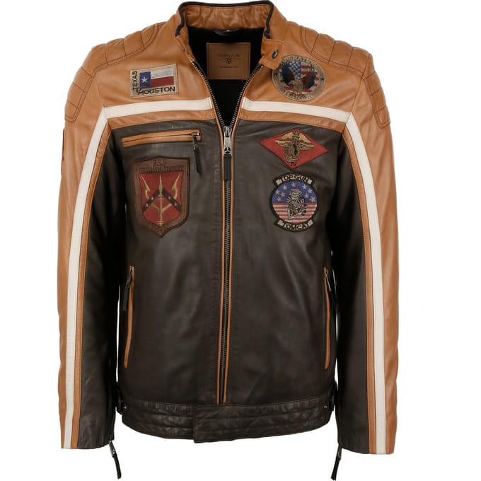 Top Gun leren jas TGJ1005