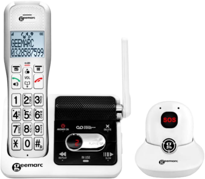 Geemarc Amplidect595 SOS-PRO senioren telefoon met noodknop