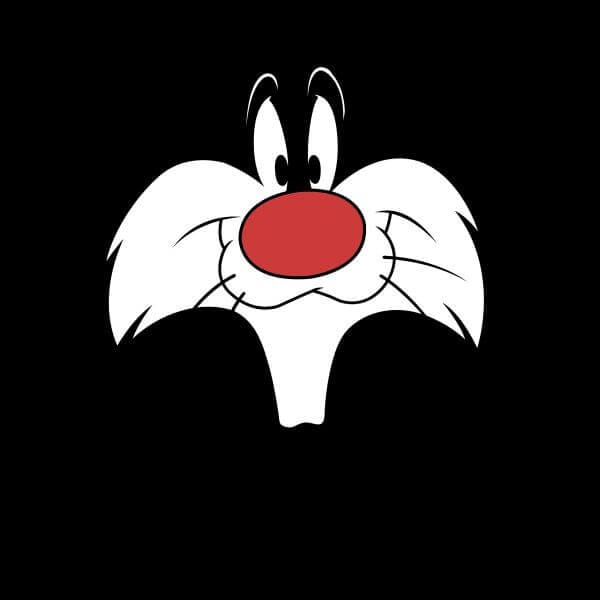 Looney Tunes Sylvester Face Dames T-shirt - Zwart - M