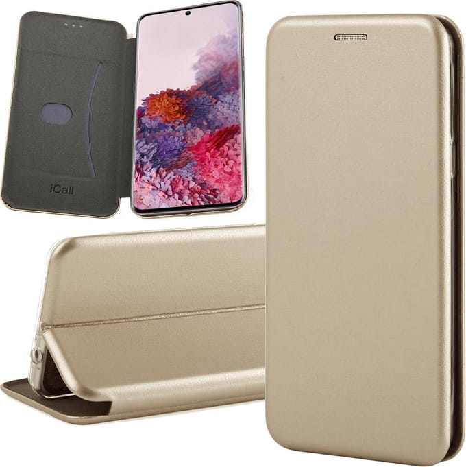 Hoesje geschikt voor Samsung Galaxy S20 - Book Case Kunstleer ThinShield Goud