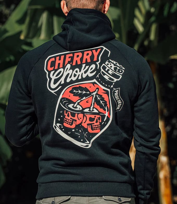 PRiDEorDiE CHERRY CHOKE Hoody Sweater Zwart - M