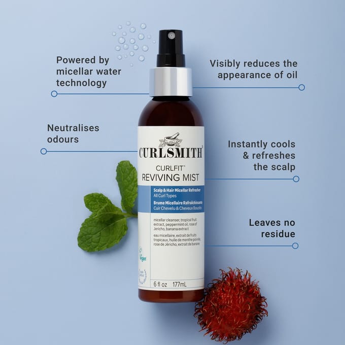 Curlsmith - Reviving Mist 177ml - Krullen - Refreshing Curls - Droogshampoo - Verfrissend