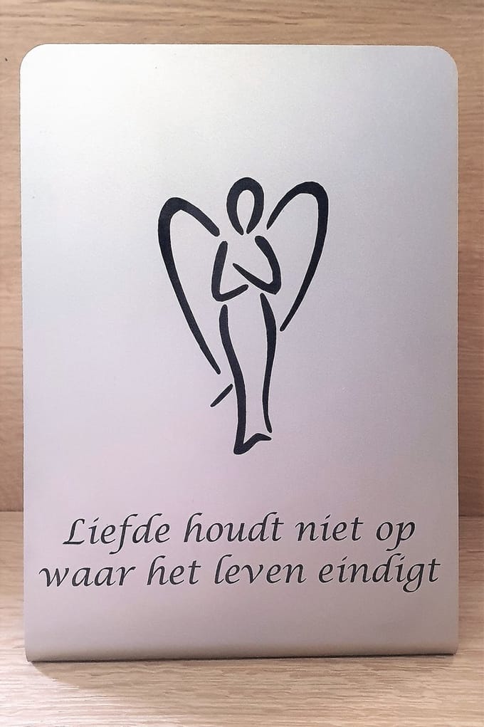 RVS “Engel” Rouwdecoratie, grafornament, grafdecoratie, aandenken